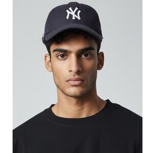 New York Yankees New Era Slider Hat Baseball Cap black Strapback NEW